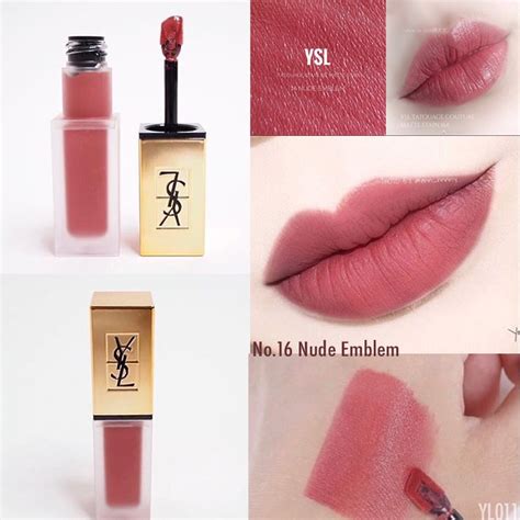 ysl matte lip stain nude emblem 16|Yves Saint Laurent Tatouage Couture Liquid Matte Lip Stain .